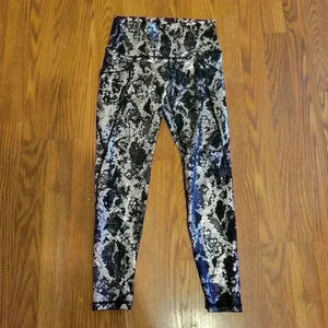 Sweat and Milk Venice Ultra High Postpartum Leggings Size S Snakeskin Tights